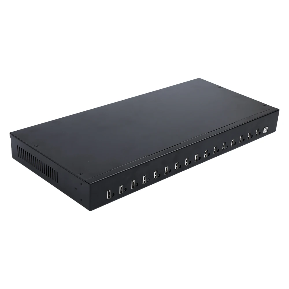 Good Sipolar A-165 Multi-Port 16 Port USB Hub Mountable 19