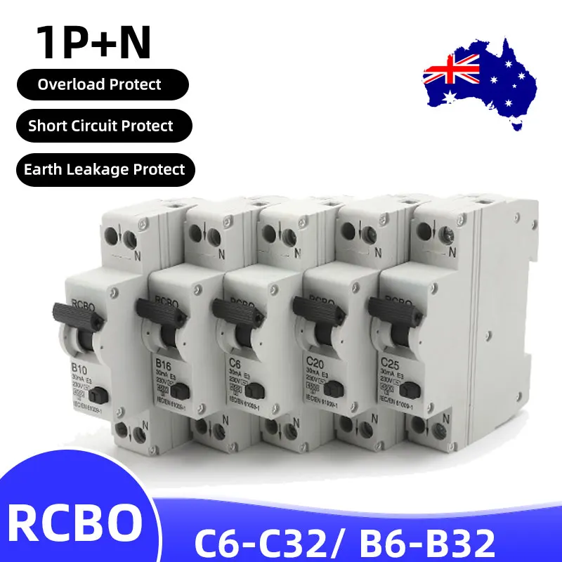 

Mini RCD AC Type RCBO Residual Current Circuit Breaker Short Current Leakage Protection 63A Over Current Leakage Protection 2P