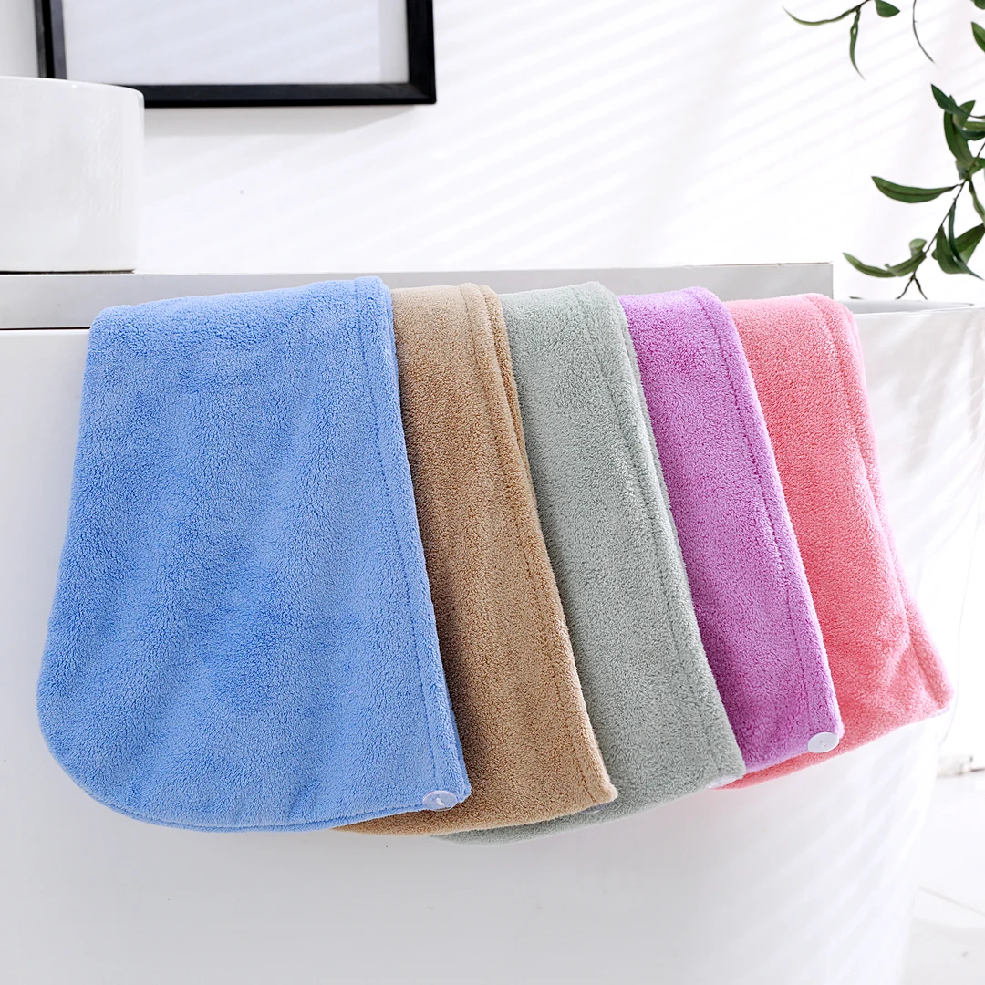 1-pack women's long tail dry hair cap, available in multiple colors, soft, comfortable, and absorbent image 4