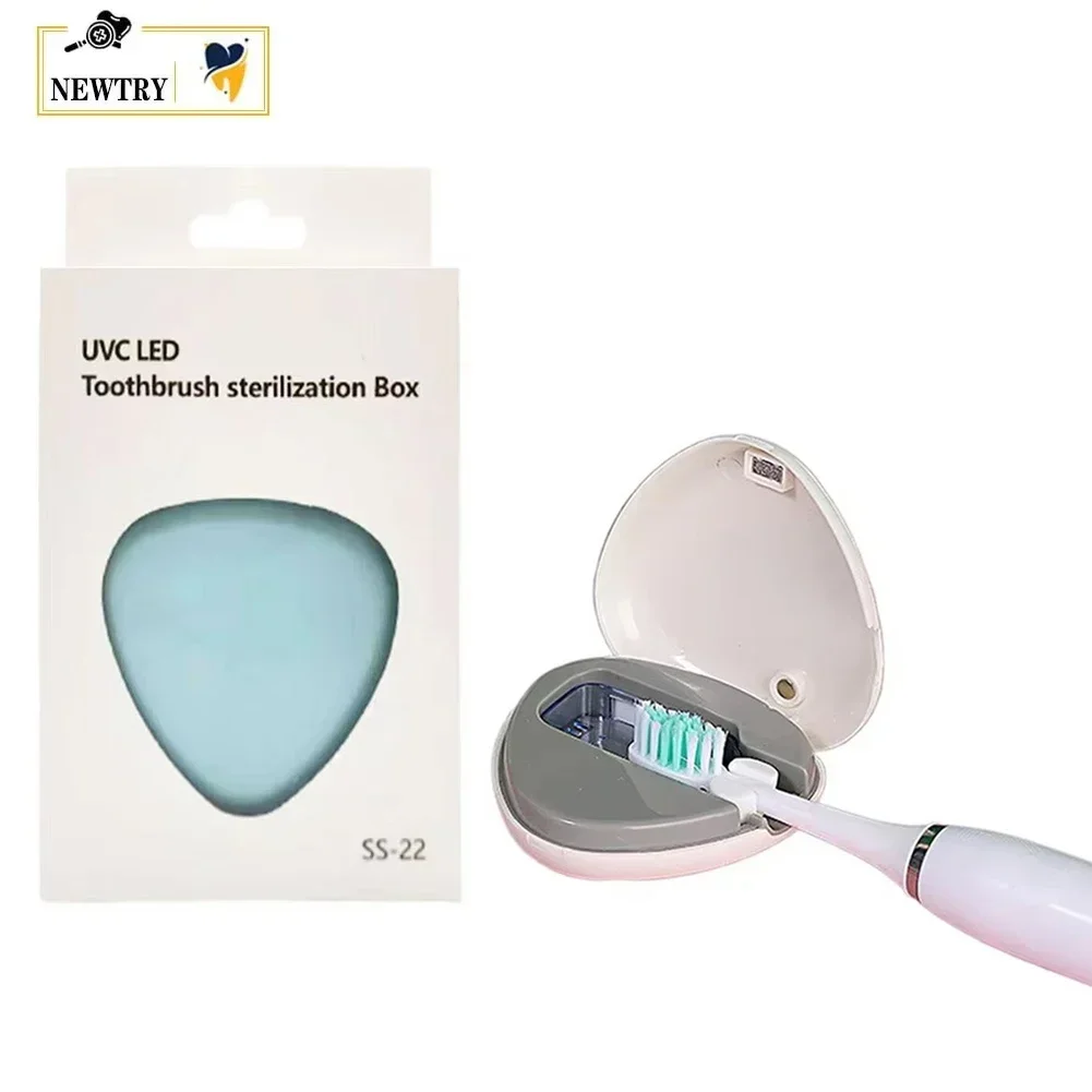 Portable Mini Toothbrush Sterilizer Case USB Rechargeable 150mAh UV Disinfection Drying Sanitizer Box Travel Camping Oral Care