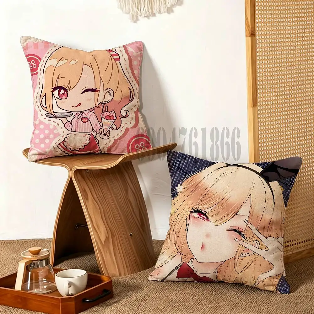 M-Marin Kitagawa Anime Celebrity Merchandise All-Match Printed Pillow Case Sofa Car Office Room Decoration Protector