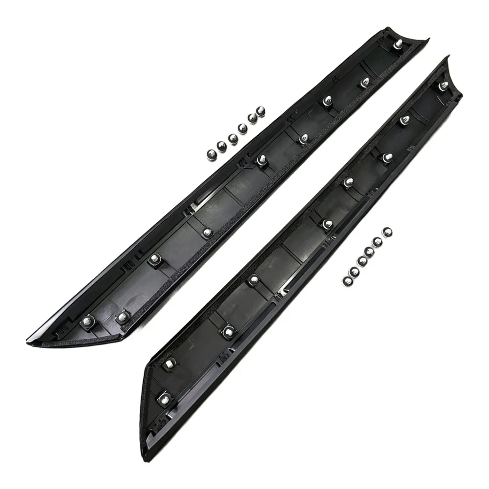 Pillar Garnish Set A-Pillar Trim Panel Engineering Plastics Direct Replacement Wear Resistant Sleek Design Black