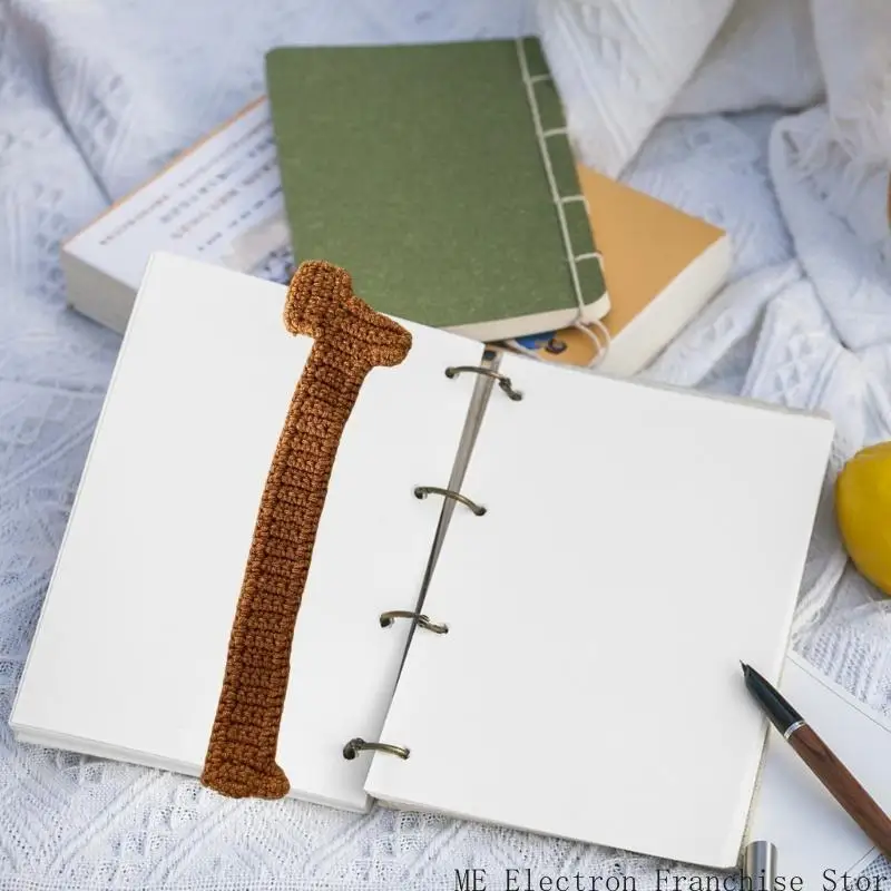 T5EA Crochet Dachshund Longmarks Handmade Trekbrids Book Book Pistider for Kid Student Book Lover Accessors