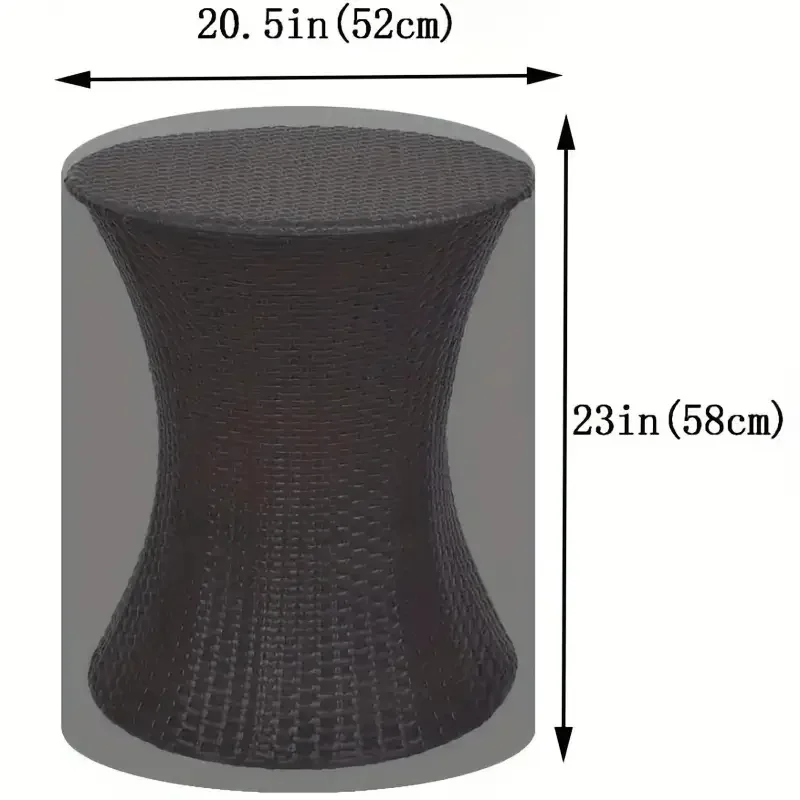 غطاء طاولة منسوج للاستخدام الخارجي، غطاء طاولة للفناء، غطاء طاولة خارجي، طاولة طعام مستديرة مناسبة، بارد بار، طاولة تبريد حمام السباحة