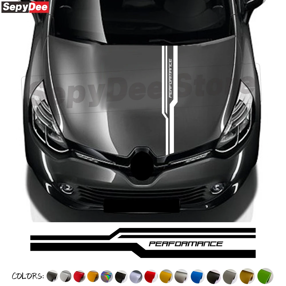 

Car Hood Bonnet Stickers Performance Stripe Engine Cover DIY Modified Vinyl Film Decals for Sedan Suv Coupe Car Accessories