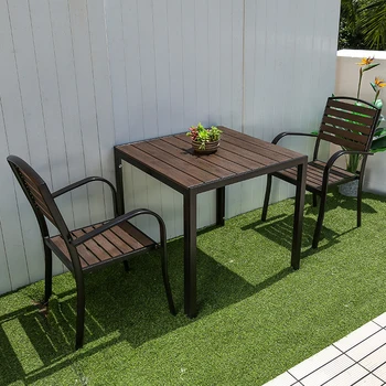 Modern Outside Dinner Table set Garden Lawn Furniture Outdoor Chairs And Tables For Restaurant