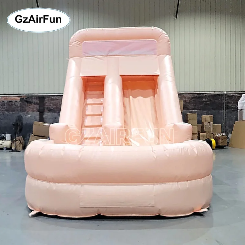 High Quality Customizable PVC Outdoor Water Slide with Ball Pool Solid Color Inflatable Fun for Kids GZAIRFUN X-4501 100-500KG