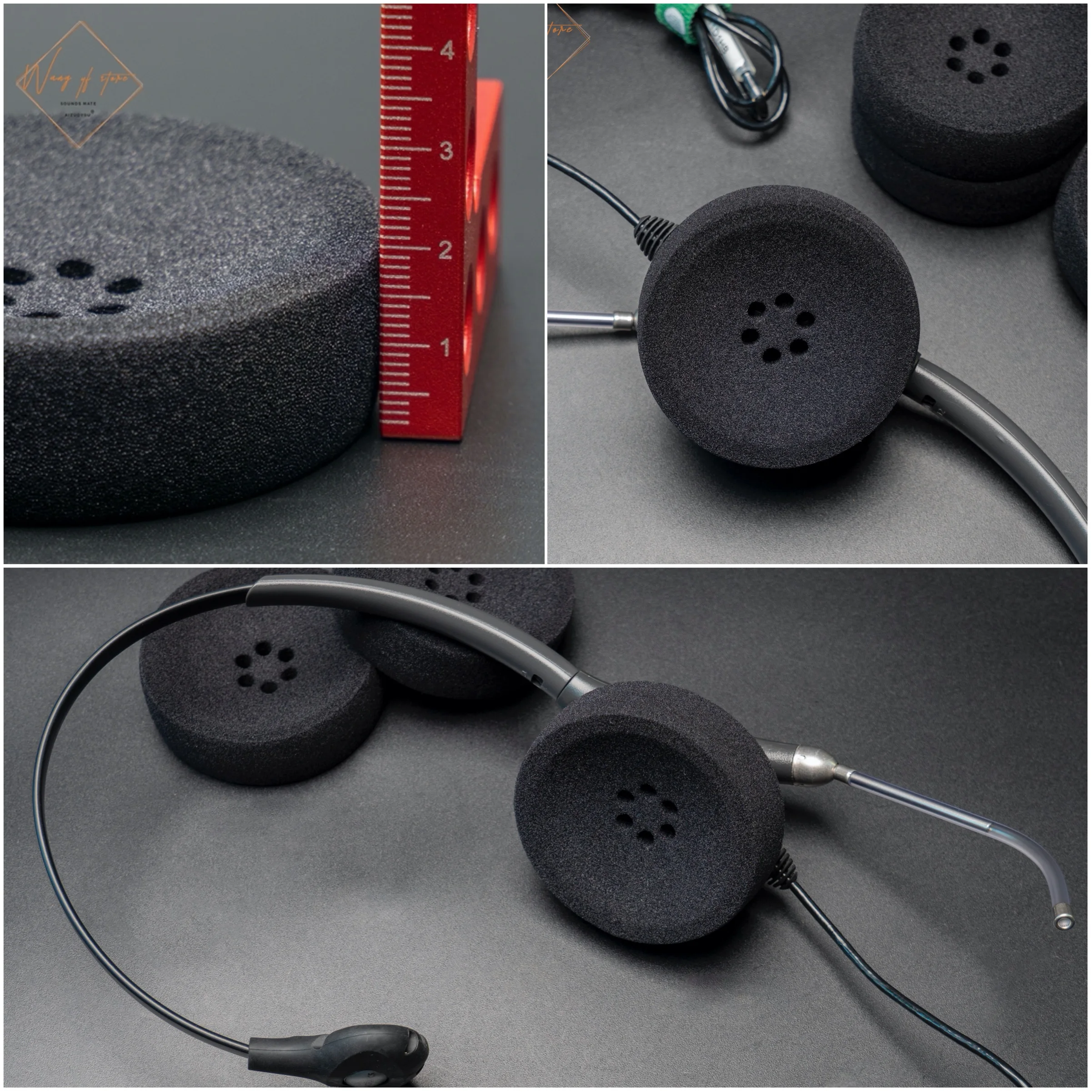 Premium Earpads Sponge Foam Ear Cushion For Plantronics SupraPlus W710 W720 WO300 WO350 71781-01 Wireless Headset Headphone