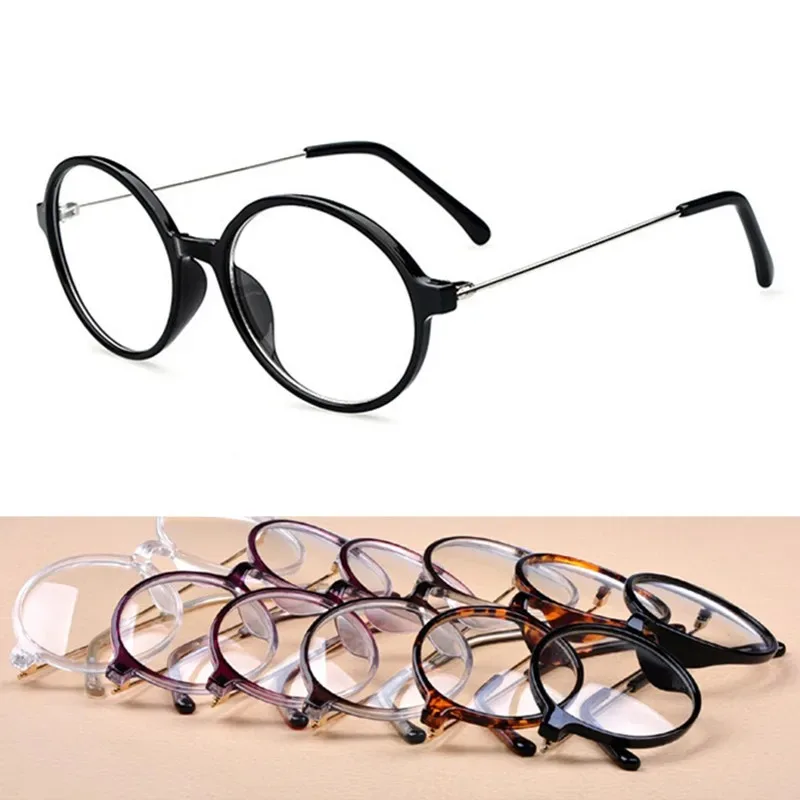 Vintage Oval Round Eyeglass Frames myopia and Reading Glasses Rx able men women Glasses come with clear lenses -50 +50 -100 +100