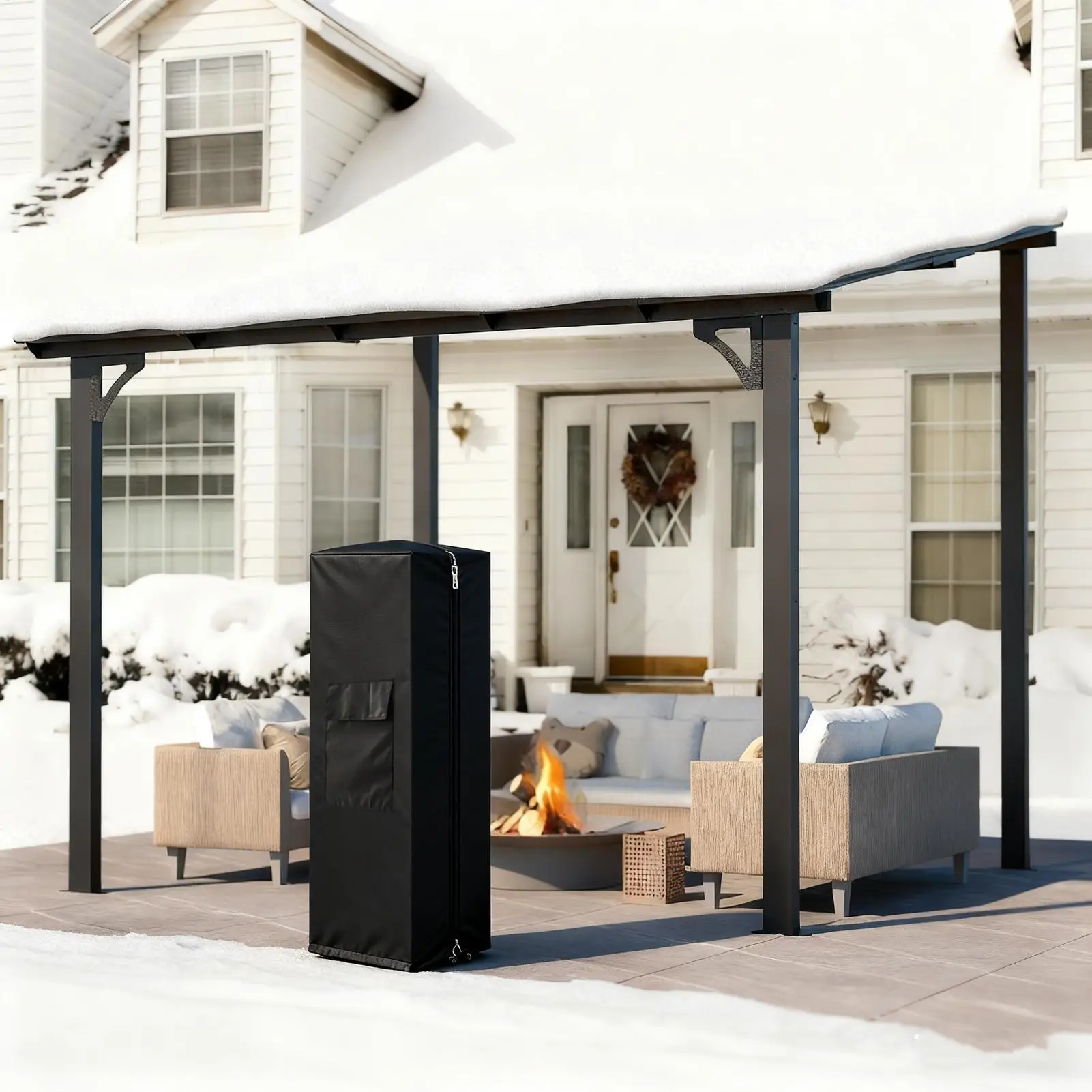 

Outdoor Heater Cover Waterproof Protector With Zipper Patio Heater Covers Waterproof Heavy Duty For Outside Winter Home Air