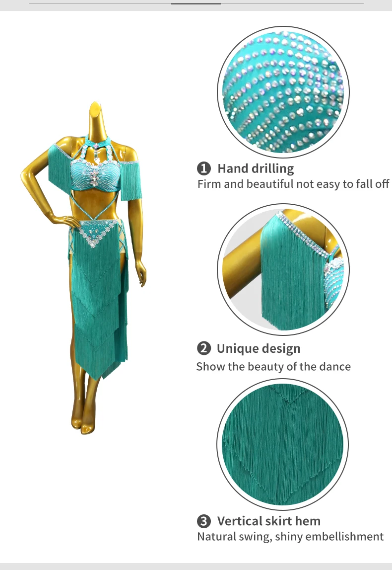 Bauchtanz-Outfit Orientalisches Kostüm Unterrichtskleidung Bauchtanzkleid Damen Abendrock Benley Mädchen Übungskorsett Tanzkleidung – Detail 6