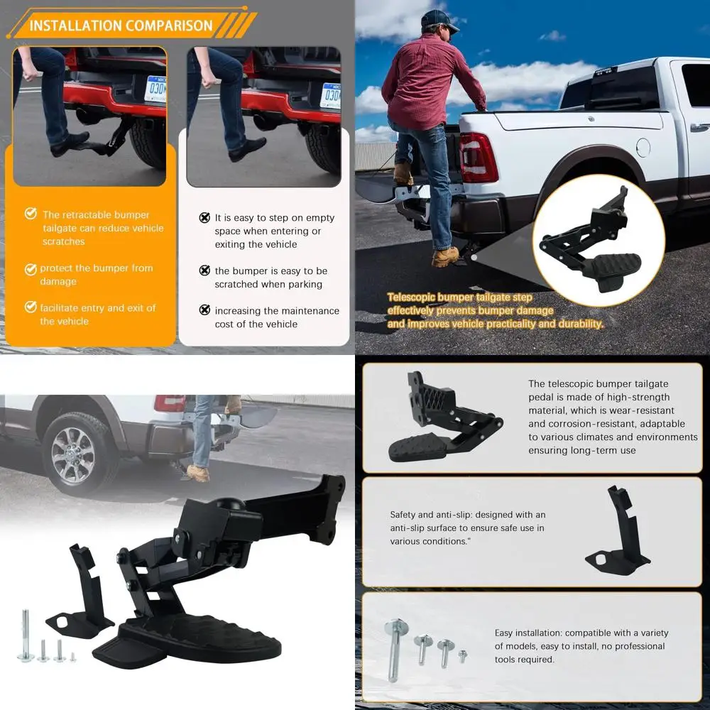 

Задняя ступенька кровати 82215842AF, совместимая с Dodge Ram 2500 3500 грузовиков 2019-2024 гг., задняя дверь багажника, подножки заменяют 82215842AE 82215842