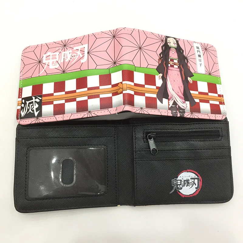 Hot Demon Slayer Kimetsu No Yaiba Tanjiro Kamado Wallet Short Purse With Coin Pocket for Student Men Women