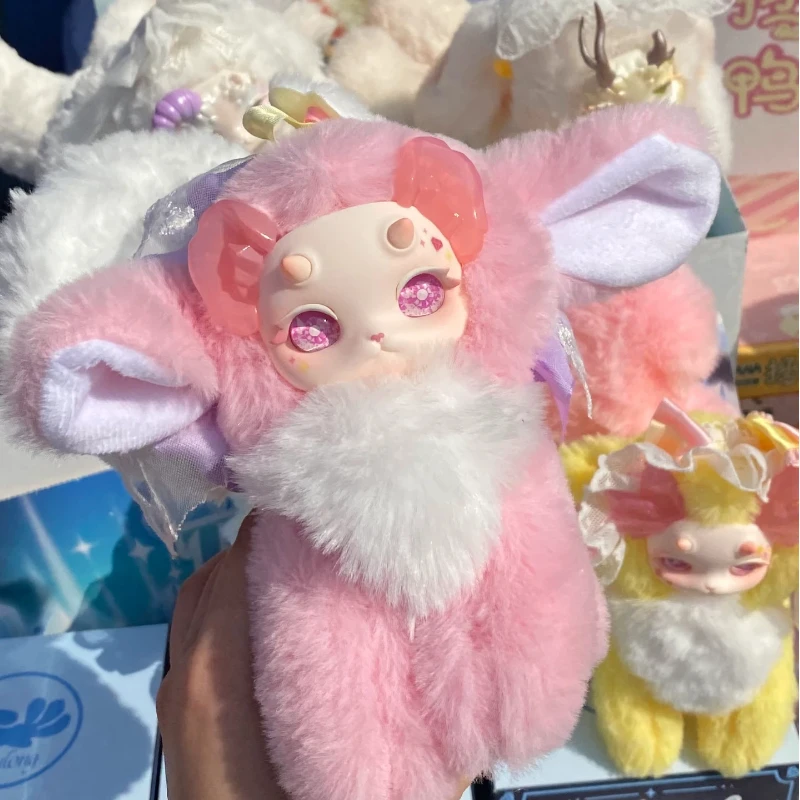 Rabbit Rabbit Dragon 3rd Generation 3 Bullet Colorful Crystal Series Plush Surprise Blind Box Trendy Play Cat Ornament Cute Gift