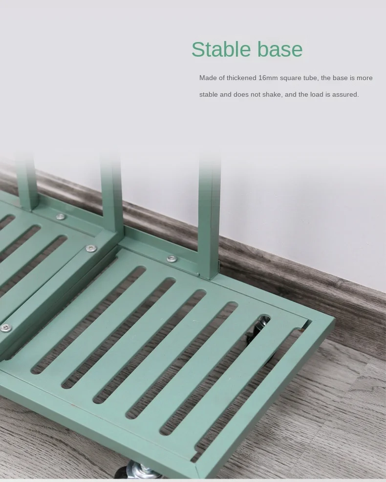 Upgraded and Enhanced Indoor Iron Flower Rack with Pulleys Painted Living Room Multi-layer Potted Plant Iron Storage Rack