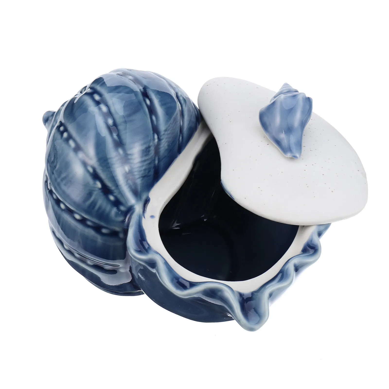 

1Pcs Adorable Conch Shape Ceramic Jewelry Storage Box Fine Polished Smooth Finish Safe Healthy for Earrings Rings Necklaces