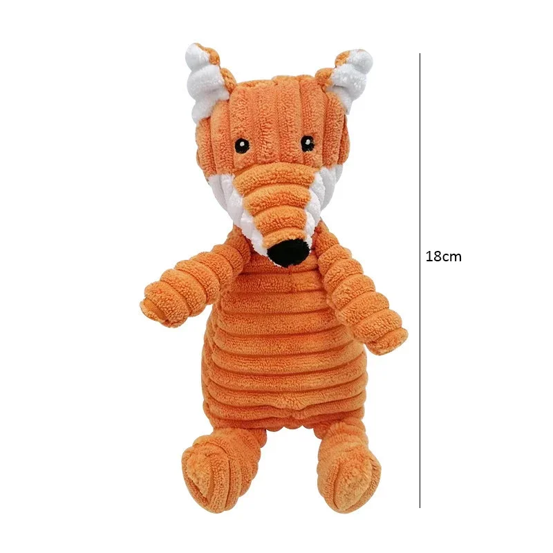 Corduroy Dog Toys for Small Large Dogs Animal Plush Dog Squeaky Toy Puppy Chew Toys Bite Resistant Pet Toy For Dogs Squeaker