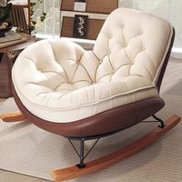 Elegant Nordic Rocking Chair for Living Room Single Penguin Chair Cozy Lazy Sofa Stylish Lounge Chair for Balcony and Patio