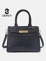 Bolsos Zency de piel de vaca de alta calidad para mujer, bolso con asa superior de cuero auténtico para el trabajo, bolso cruzado de marca de diseñador de lujo para mamá