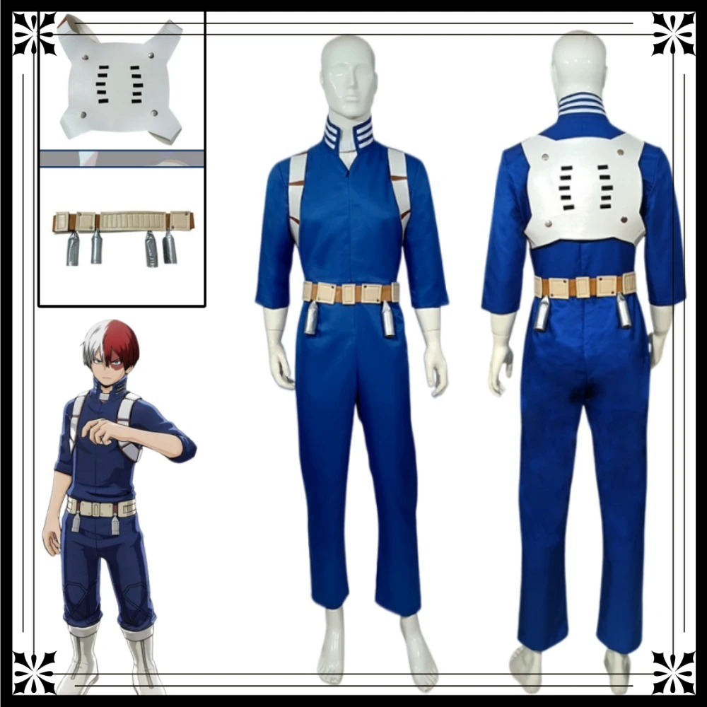 

My Hero Academia Shoto Todoroki Blue Hero Cosplay Set in Stock Adult Men Women Halloween Carnival Comic Con Party Outfit