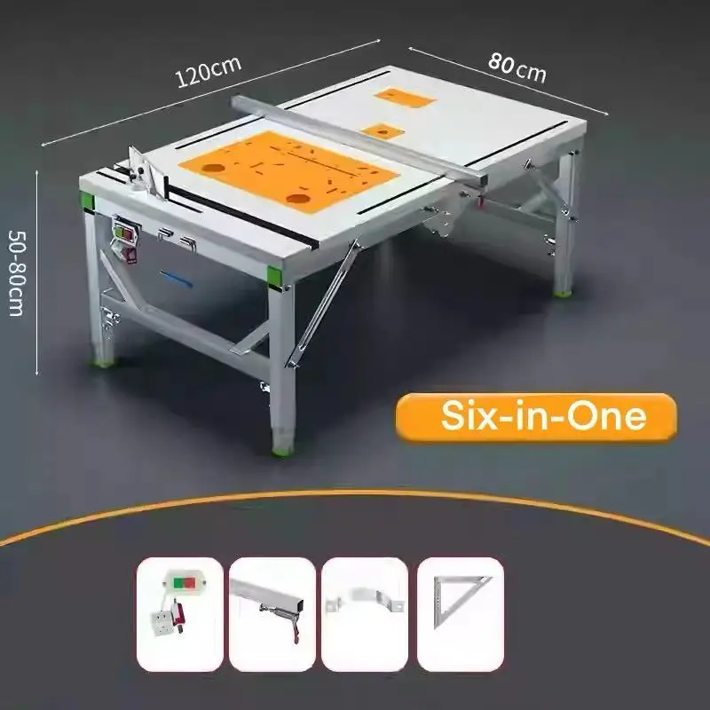 Multifunctional Woodworking Workbench Portable Folding Workbench  Woodworking Saw Table Telescopic Removable Manual Tool