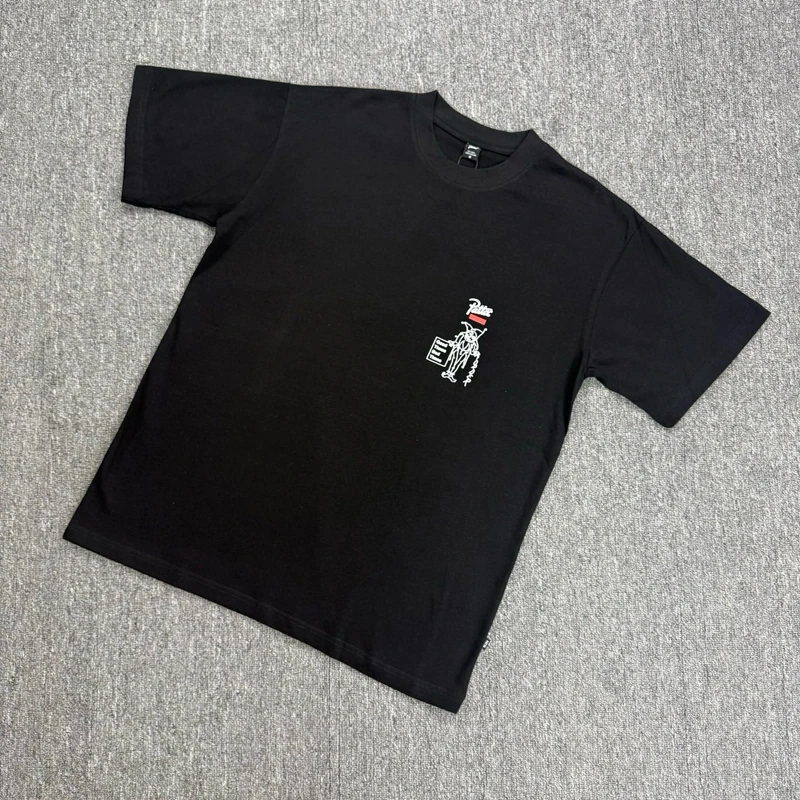 Hip Hop PATTA Short Sleeve Fun Abstract Print T-shirt Men Women High Street Patta Top Tee Real Photo