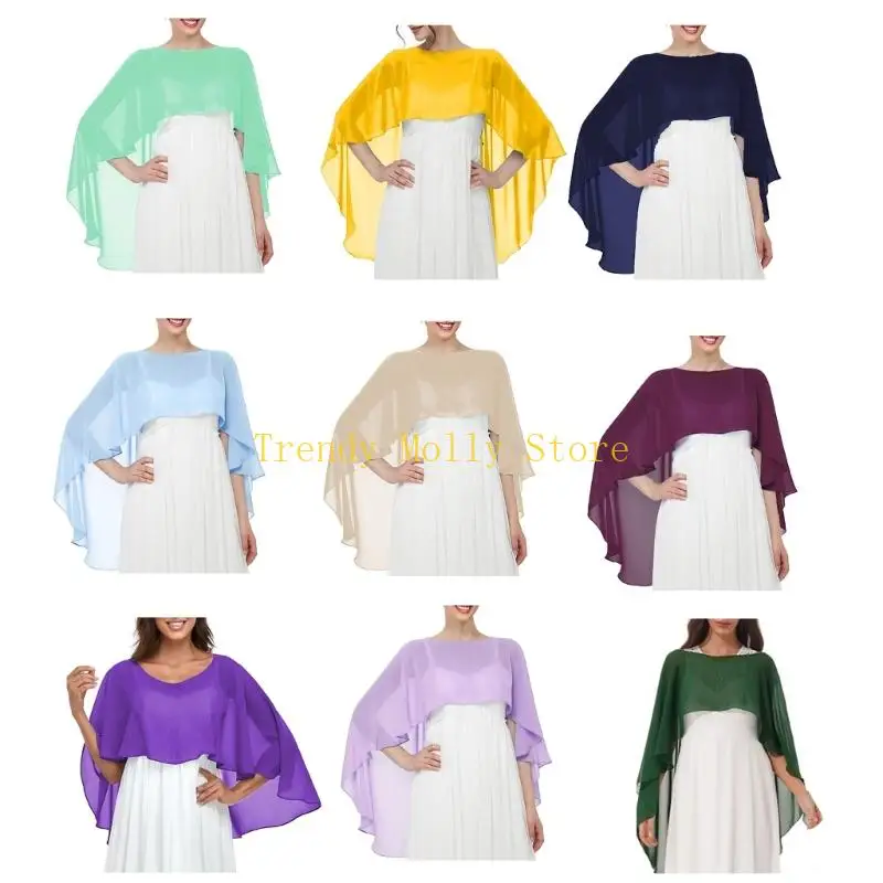 

N5KB Color Shawl Wrap Shoulder Scarf Multiuse Shoulder Wrap Breathable and Portable For Evening Gowns Daily Wear