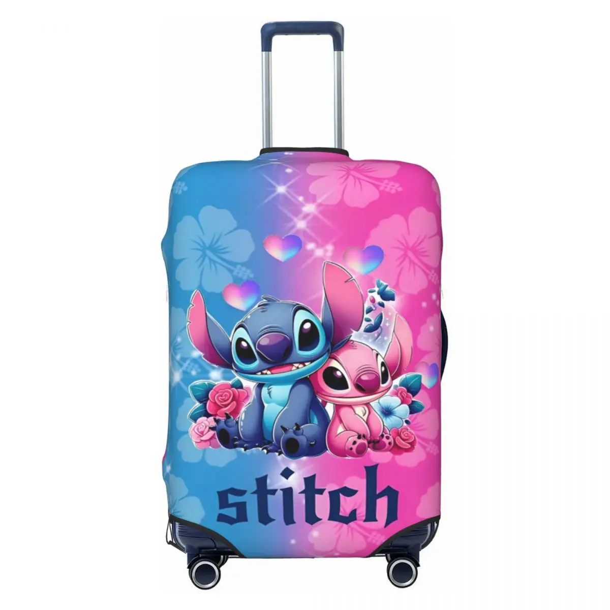 

Custom Stitch Angel Anime Suitcase Cover Travel Protection Holiday Strectch Luggage Case