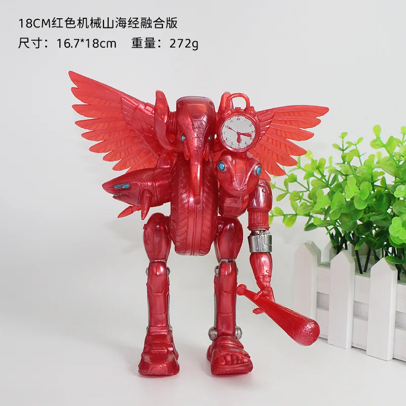 

Red Machinery Italian Tung Sahur Figurine Model Tralalero Tralala Brainrot Monster Fusion Edition Anime Action Figure Toys