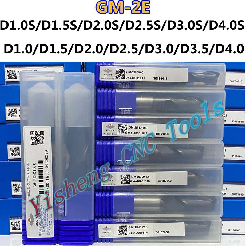 

GM-2E GM-2E-D1.0S GM-2E-D1.5S GM-2E- D2.0S GM-2E-D2.5S GM-2E- D3.0S GM-2E-D4.0S 100% original ZCCCT HRC50 Carbide End Mill