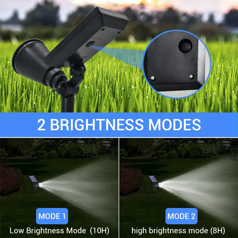 HSX OEM Factory Led Solar Light Outdoor Solar Power Spotlight Garden Lawn Lamp Landscape Spot Solar Lawn Light