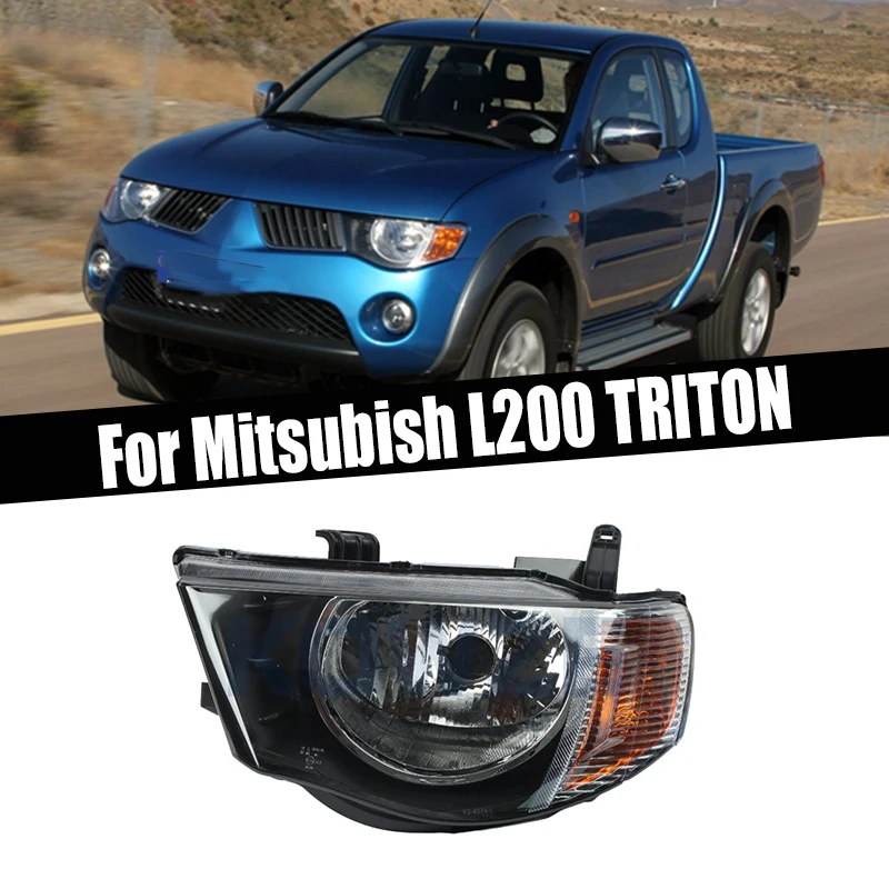 

Headlamp with halogen side light Turn Signal Light Corner Lamp DRL no bulb Headlight For Mitsubish L200 TRITON 2006-2009
