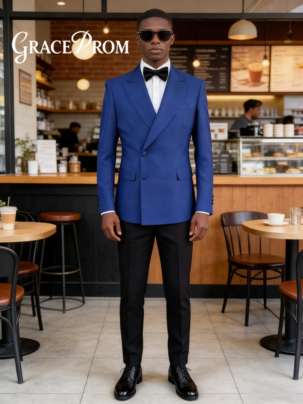 

Formal Notched Collar Men 2 Piece Set Fashion Multicolor Double Breasted Tuxedo Suit Fit Groom Groomsmen Classic Mens Office