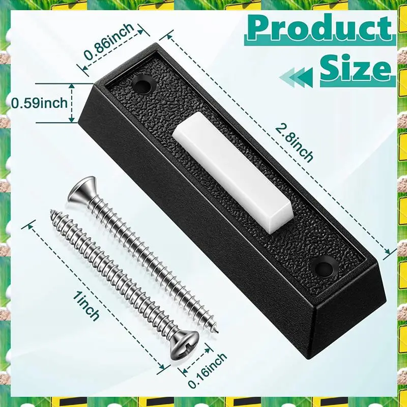 3C Electron 3PCS Wired Doorbell Button With LED Light, Replacement Of Doorbell Ring Button, Wall Mounted Door Opener Switch,3PCS