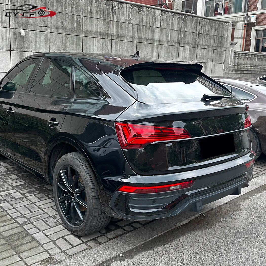 Car Rear Trunk Spoiler Wing Lip for Audi Q5 FY Sportback 2021-2025 for Rear Roof Top Mid Wing Refit Auto Parts Body Kit Trim