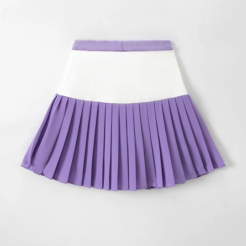 

Girl's Quick-Dry Sports Skirt Anti-Exposure Tennis Skirt with Shorts for Badminton Running Yoga Workout Gym Wear