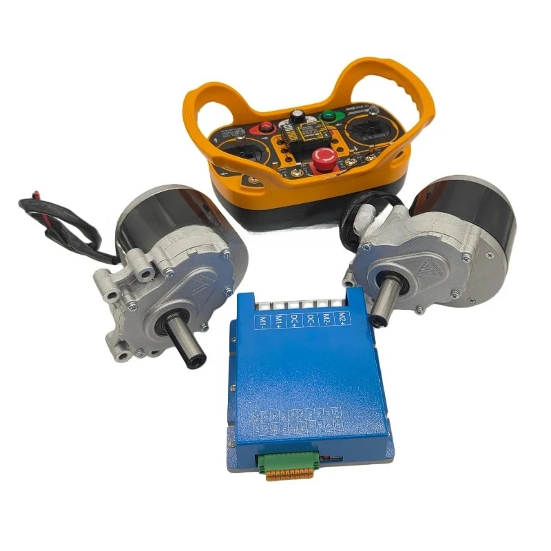 2026-Low RPM 24V 250W Brushed Gear Motor With Dual Controller for Lawn Mower Mobility Scooter Golf Cart 180rpm