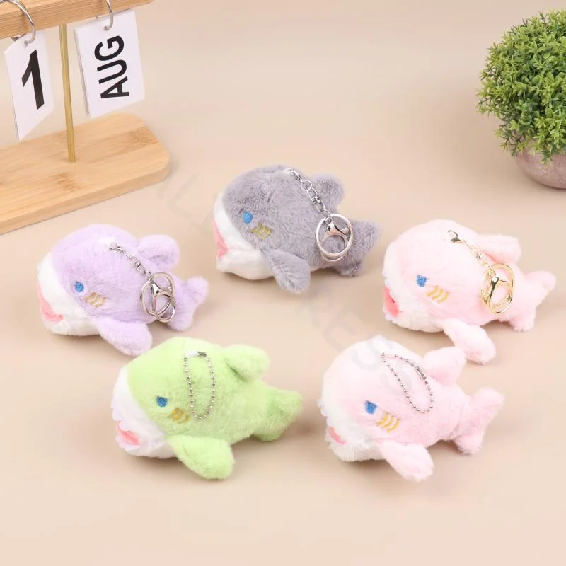 

1 Piece Soft Cartoon Whale Stuffed Doll Backpack Keychain Cute Simulation Shark Plush Toys Bag Pendant Kids Birthday Gifts