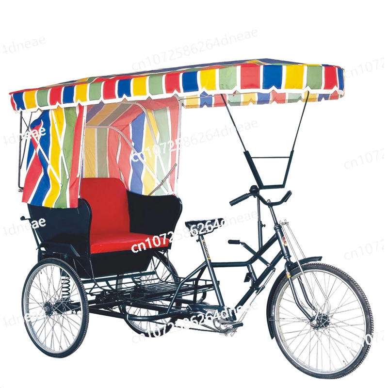 Tricycle tourism, sightseeing stage, filming, photography, tent park