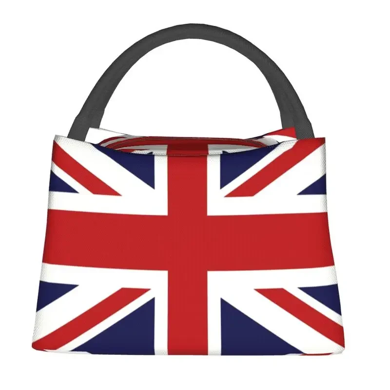 Union Jack Flag Of The UK Insulated Lunch Bags for Women Portable Thermal Cooler Bento Box Beach Camping Travel Shoulder Bag