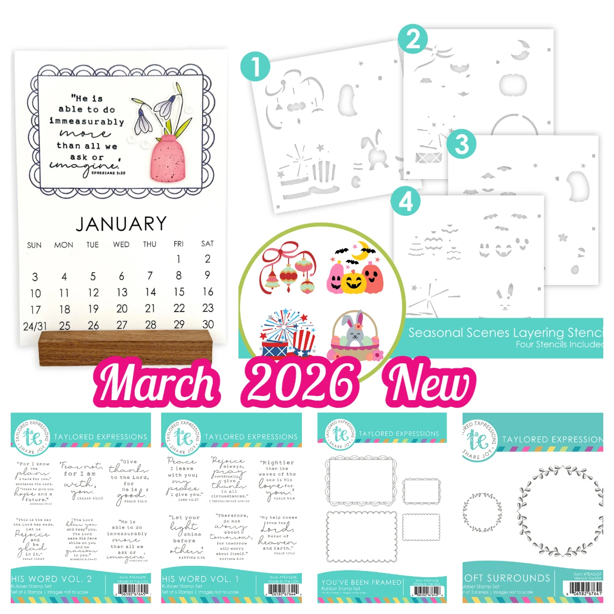 

March 2026 New Seasonal Scenes Layering Stencil You've Been Framed Metal Cutting Dies Stamps for DIY Scrapbook Handmade Calendar
