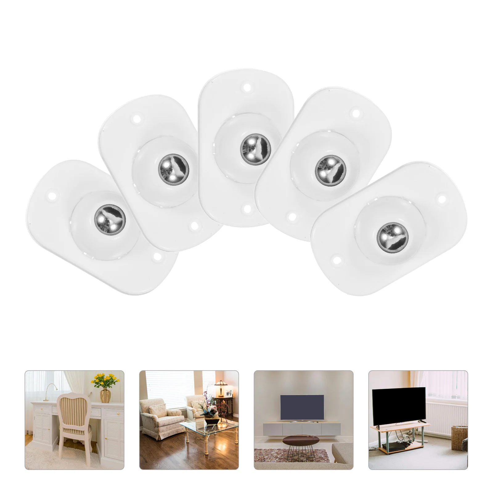 

16pcs Caster Wheels Self Adhesive Ball Bearings Stainless Steel Furniture Replacement Mini Tool Cart Appliances Kitchen Small