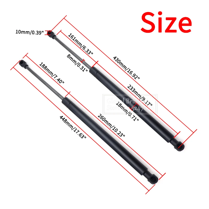 2X Rear Trunk Tailgate Boot Gas Spring Shock Lift Struts Supports Rod Arm Bars For Toyota Corolla 2001-2007 ZZE120 ZZE121 CDE120