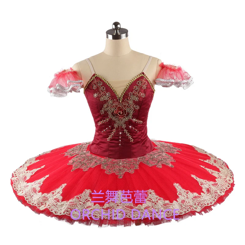 

Sexy Professional High Quality Women Adult Performance Wear Girls Swan Lake Red Ballet Tutu Costumes