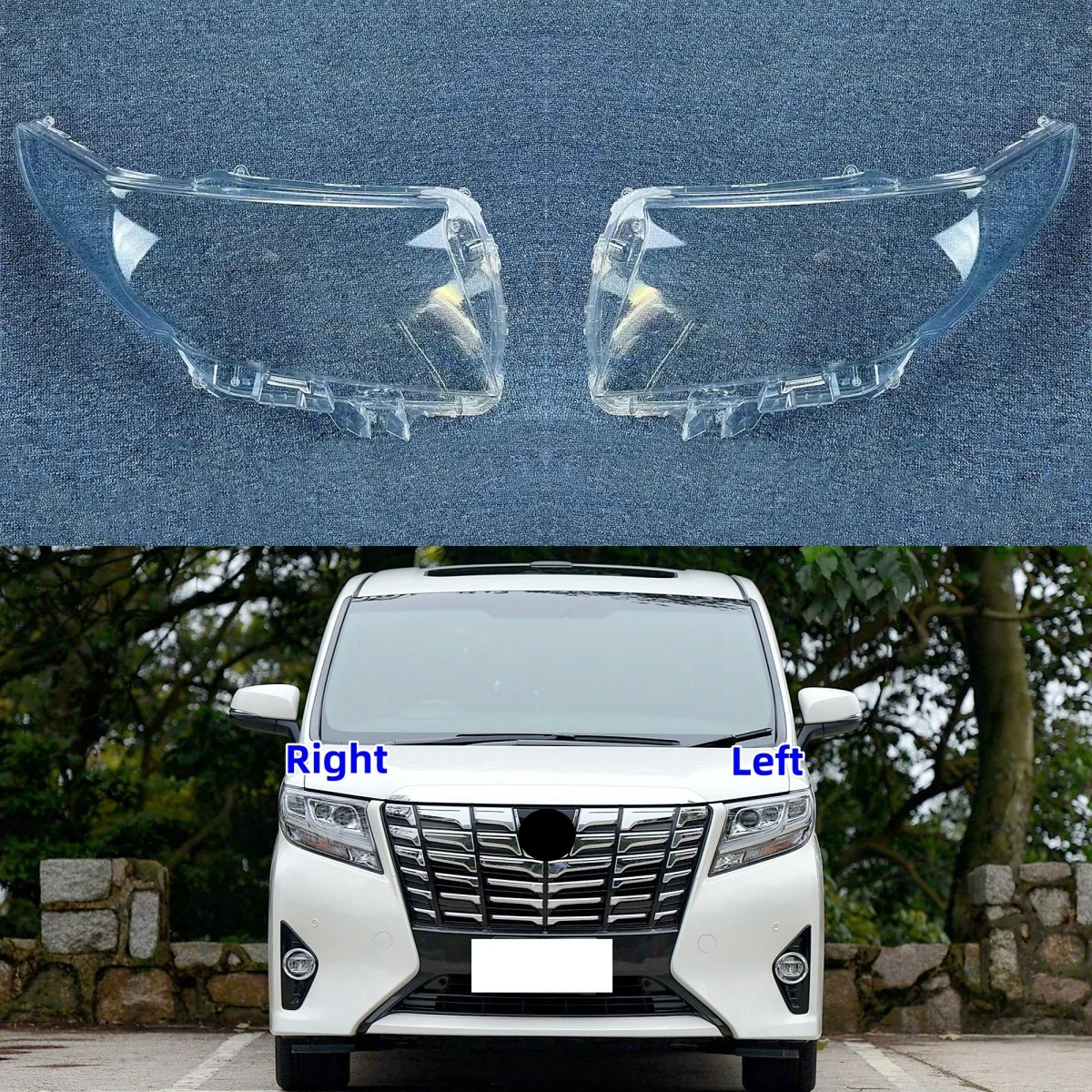 

For Toyota Alphard 2014 2015 2016 2017 Transparent Headlamp Cover Lamp Shade Front Headlight Shell Lampshade Lens Shell