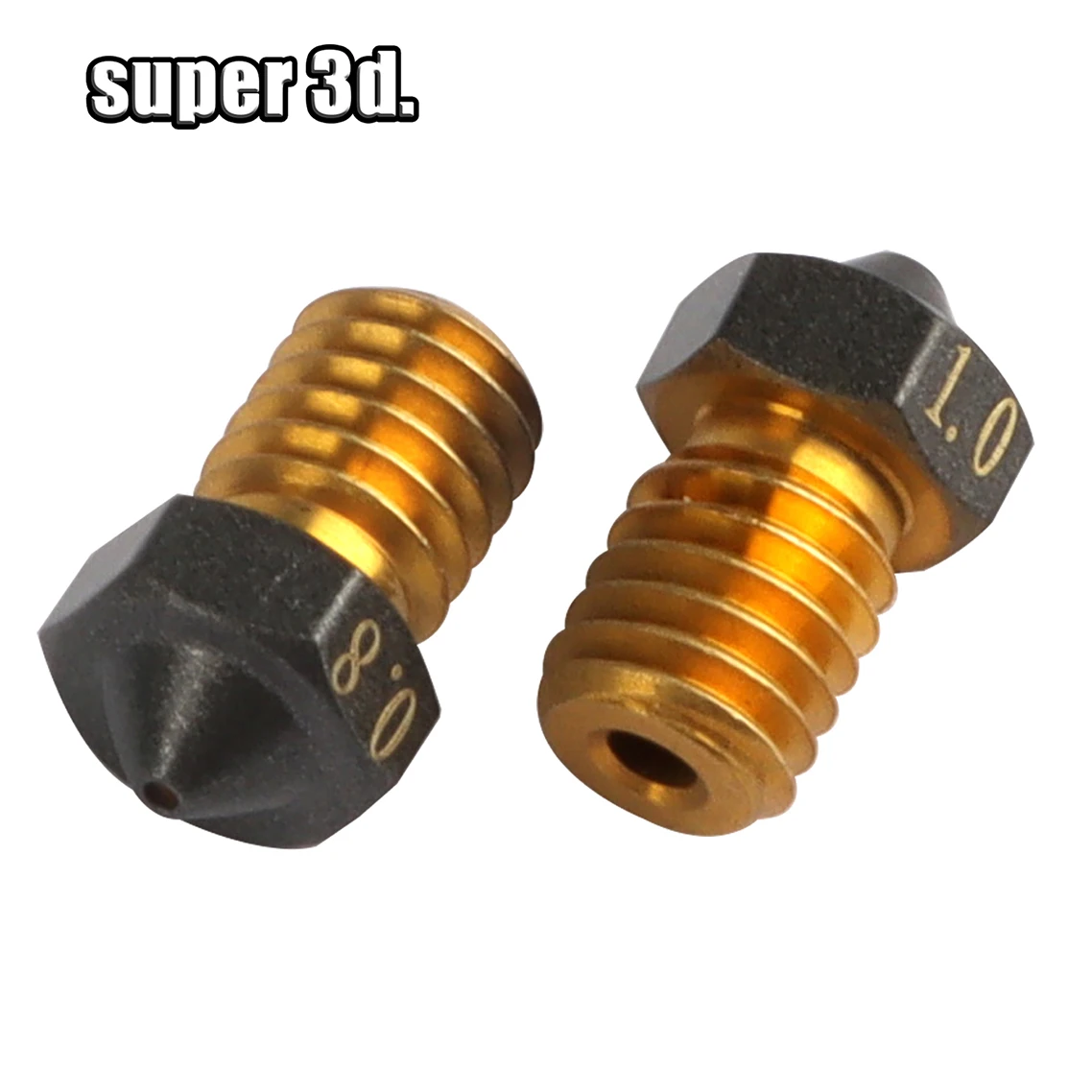 1/2/5 Stück MK8/E3D/Volcano Messing-PTFE-Düse, beschichtet, antihaftbeschichtet, Filament 0,2/0,3/0,4/0,6/0,8/1,0 mm, 3D-Drucker Ender 3, kostenloser Versand – Detail 9