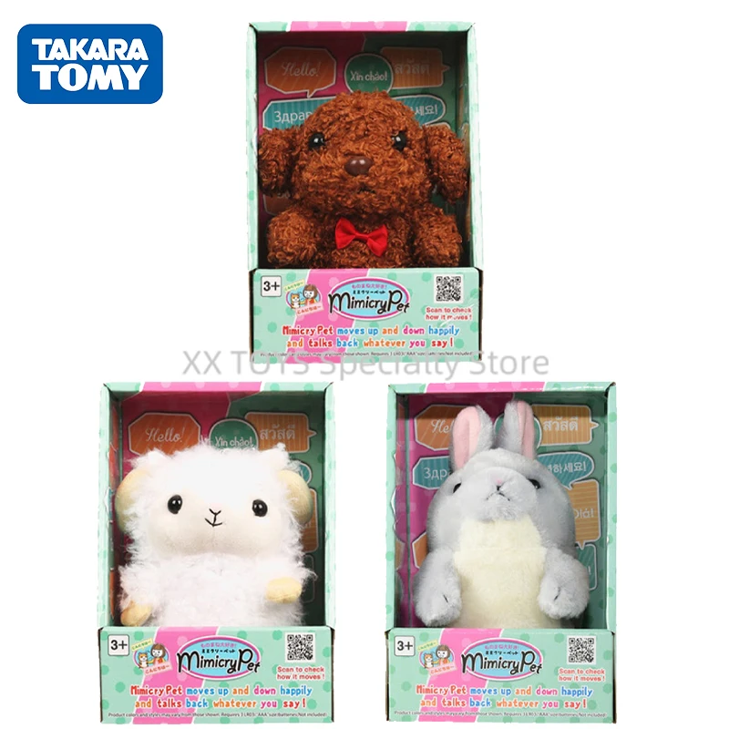 Takara Tomy imitando mascota grabación de sonido diversión interactiva electrónica mascota juguetes de peluche regalos de cumpleaños para niños regalos de Año Nuevo