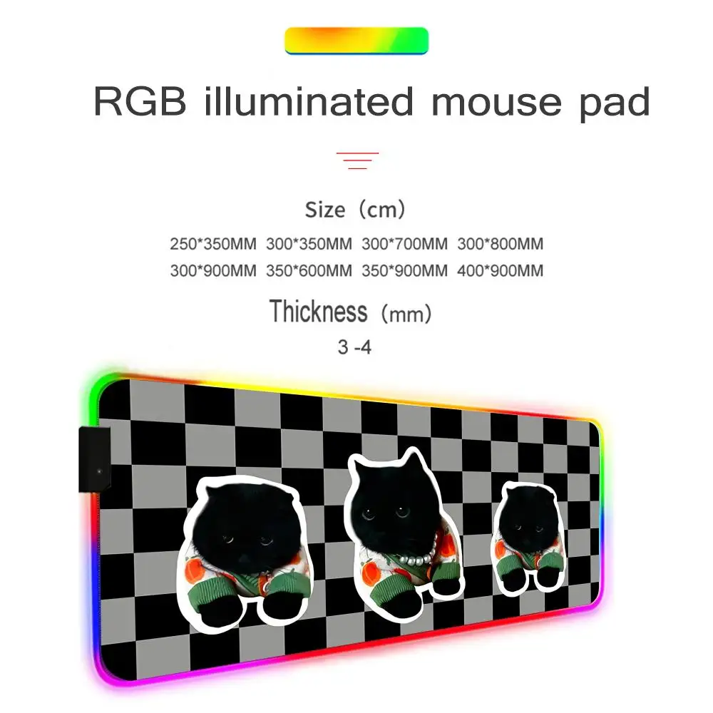 Shiba Inu  Mouse Pad RGB Mouse Pad Extended Gaming Keyboard Seven Colors LED Mats Large 1000x500mm XXL Gamer