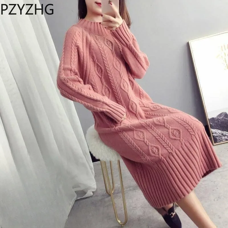 

Women New Thick Sweater in Autumn and Winter of 2023 Long Semi-high Neck Versatile Loose and Slim Knit Bottoming Shirt