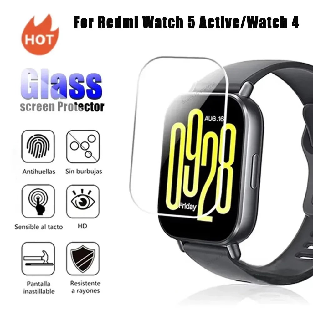 Tempered Glass Screen Protector For Redmi Watch 5 Active/5 Lite Watch5 4 Smart watch Anti-scratch HD Protector Film Accessories